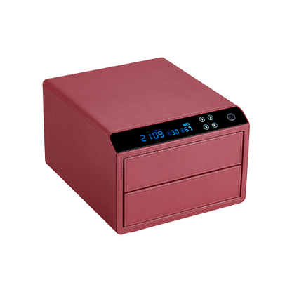 Lusano Celeste Leather 2 Drawer Safe