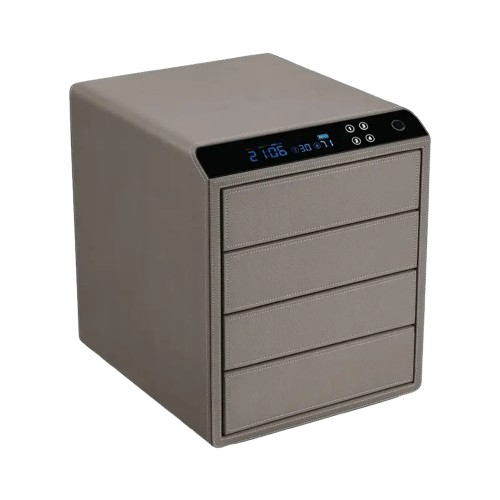 Lusano Celeste Leather 3 Drawer Safe