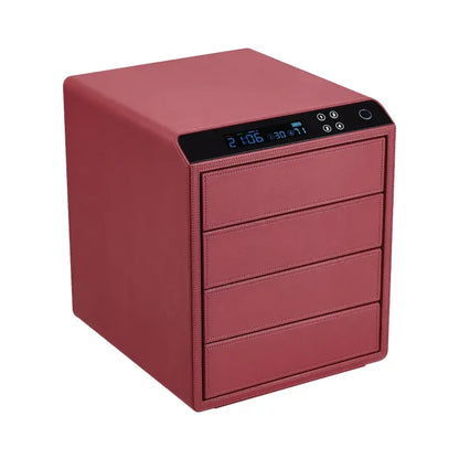 Lusano Celeste Leather 3 Drawer Safe